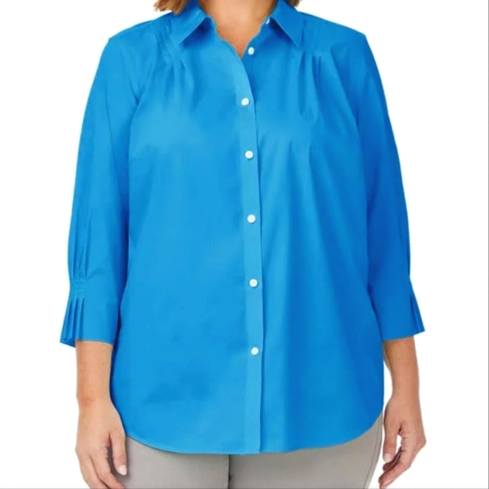 Fox croft Paulie shirt/top. Blue 14W